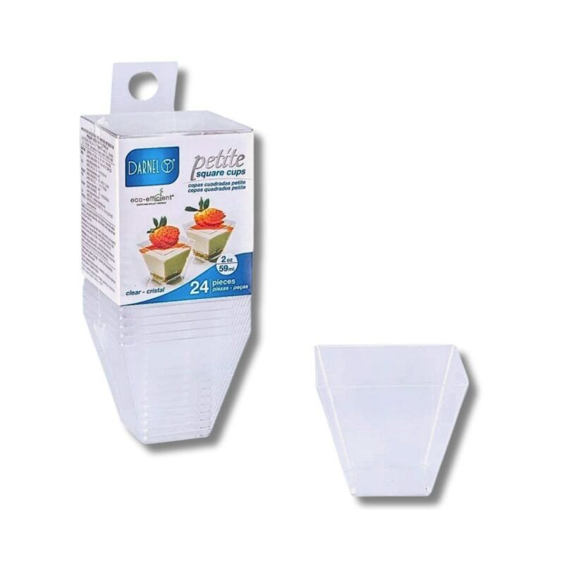 Copa Cuadrada Cristal Petite 24 Unds. Darnel