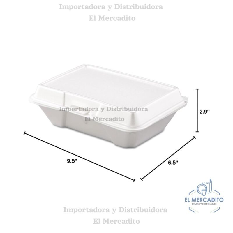 Bandeja 9X6 Biofoam, en paquetes de 50 unidades