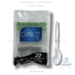 Cuchara pequeña transparente de 11 cm