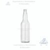 Botella Transparente Vidrio 750 ml / 25 oz Rosca Plastica C-2421