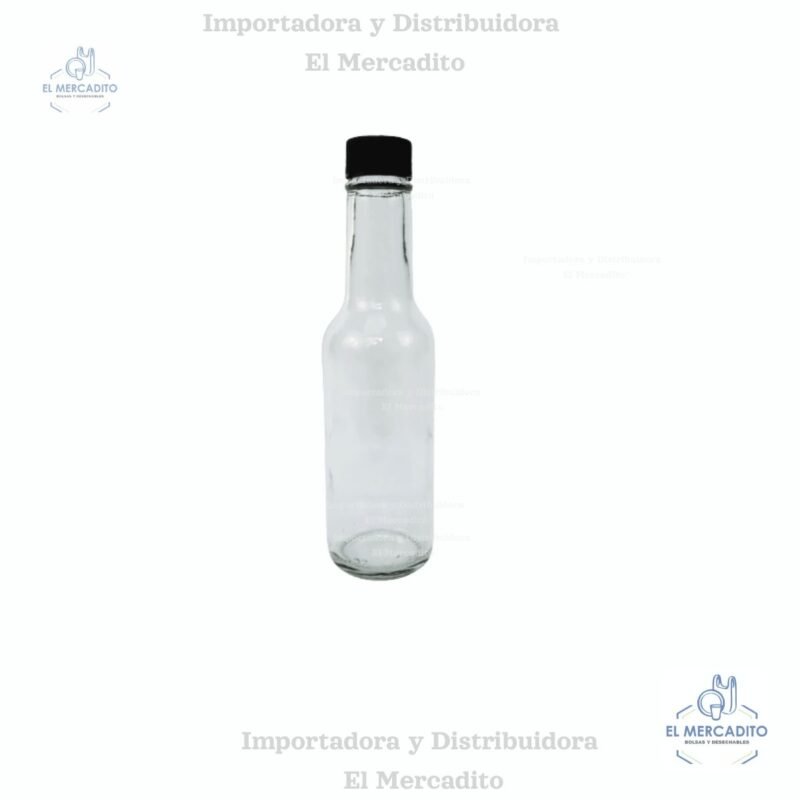 Envase Vidrio Botella 165 ml Salsera Cristalino Tapa 24 mm C-7258