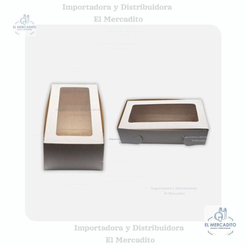 Caja con Ventana Repostera # 12, dimensiones 21 cm x 11 cm x 6 cm