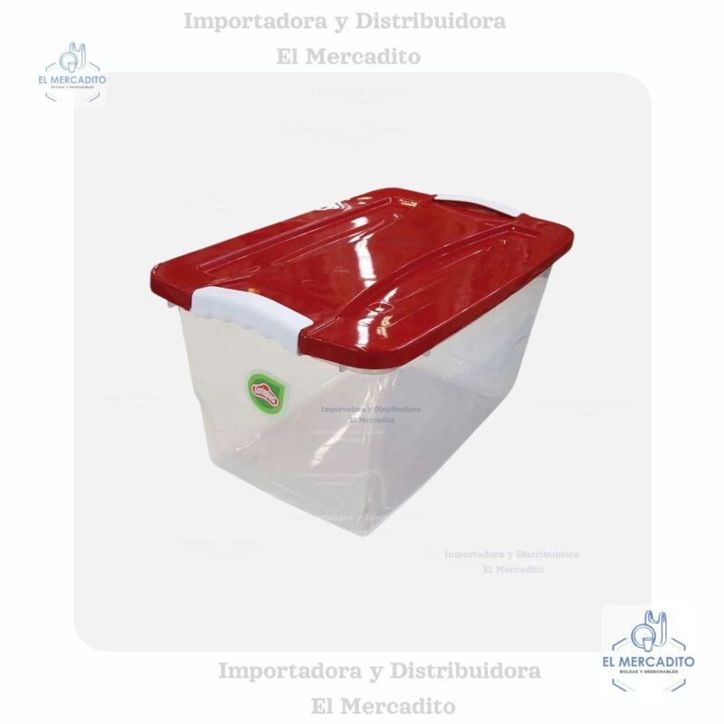 Caja click 23 litros (1) Caja click de 23 litros con tapa variedad de colores
