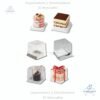 Caja Plástica Transparentes para Mini-queques