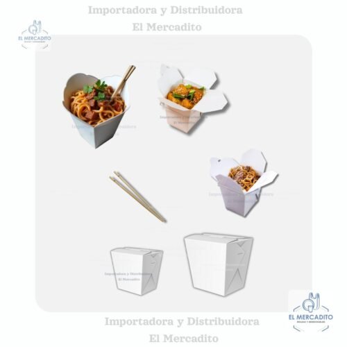 Caja wok (1) Cajas de Cartón para Wok