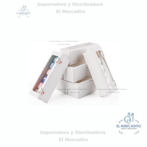 Contenedor ventana 700 ml (15) Caja con Ventana Macarons, #1, #2, #3