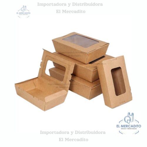 Contenedor ventana 700 ml (2) Contenedor con Ventana 2100 ml, 1600 ml, 1200 ml, 900 ml, 700 ml