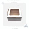 Caja con  Ventana Mini Queque, 13,5 x 13,5 x 6,5 cm