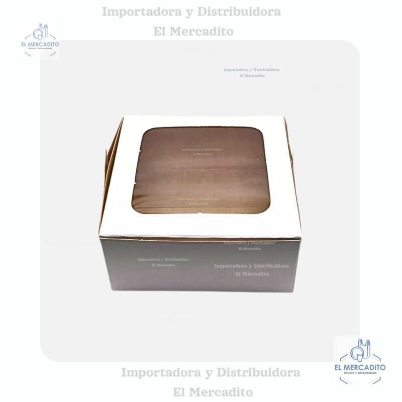 Caja con  Ventana Mini Queque, 13,5 x 13,5 x 6,5 cm