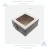 Caja con  Ventana Mini Queque, 13,5 x 13,5 x 6,5 cm