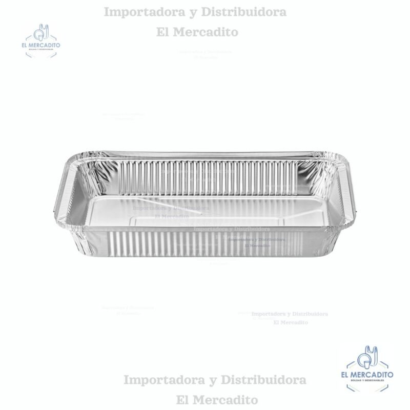 Molde de Aluminio 64 oz, Incluye tapa plástica transparente