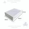 Caja Rectangular Blanca, 1 Plancha Quequera, 40x60x14 cm