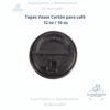 Tapa Vaso de Polipapel Negra 12 oz / 16 oz (360 cc / 500 cc), en paquetes de 25 unidades