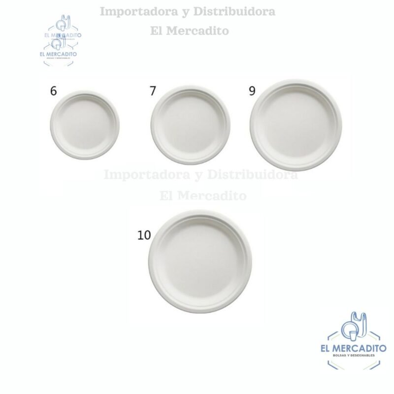 Platos bagazo de caña