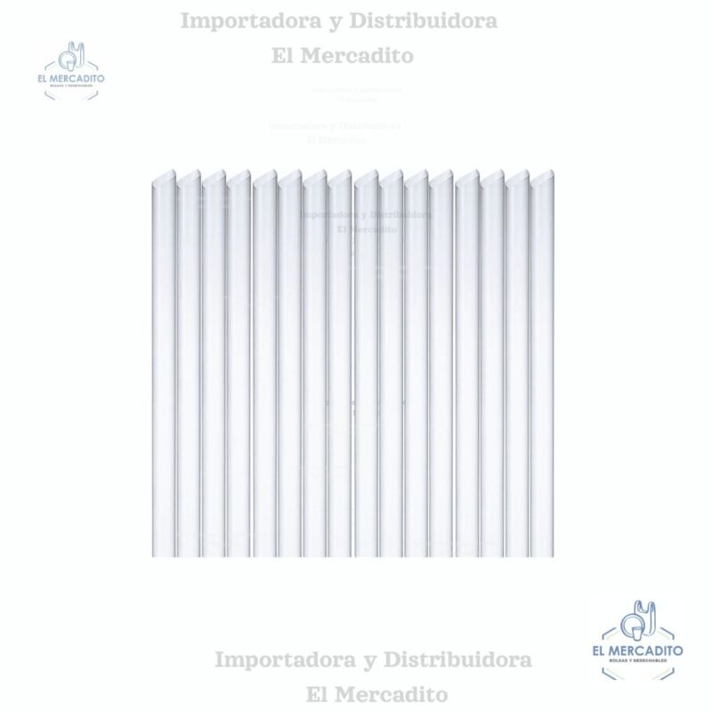 Pajillas para batido grandes, transparentes, desechables, de boca ancha, con punta para perforar sellos, paquete de 50