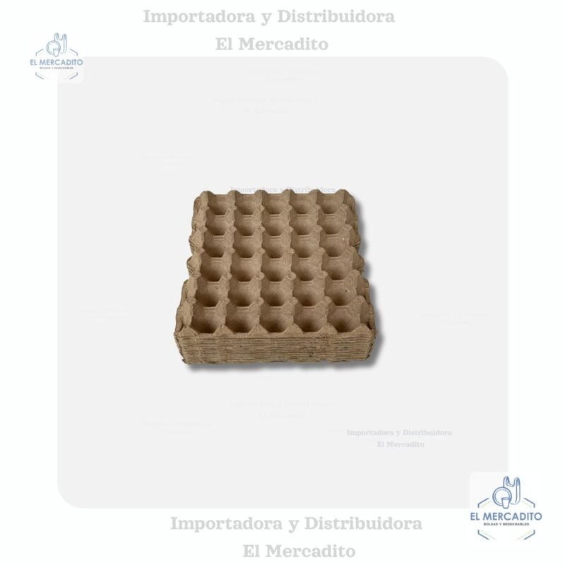 Cartón para huevos, con 30 y 15 espacios