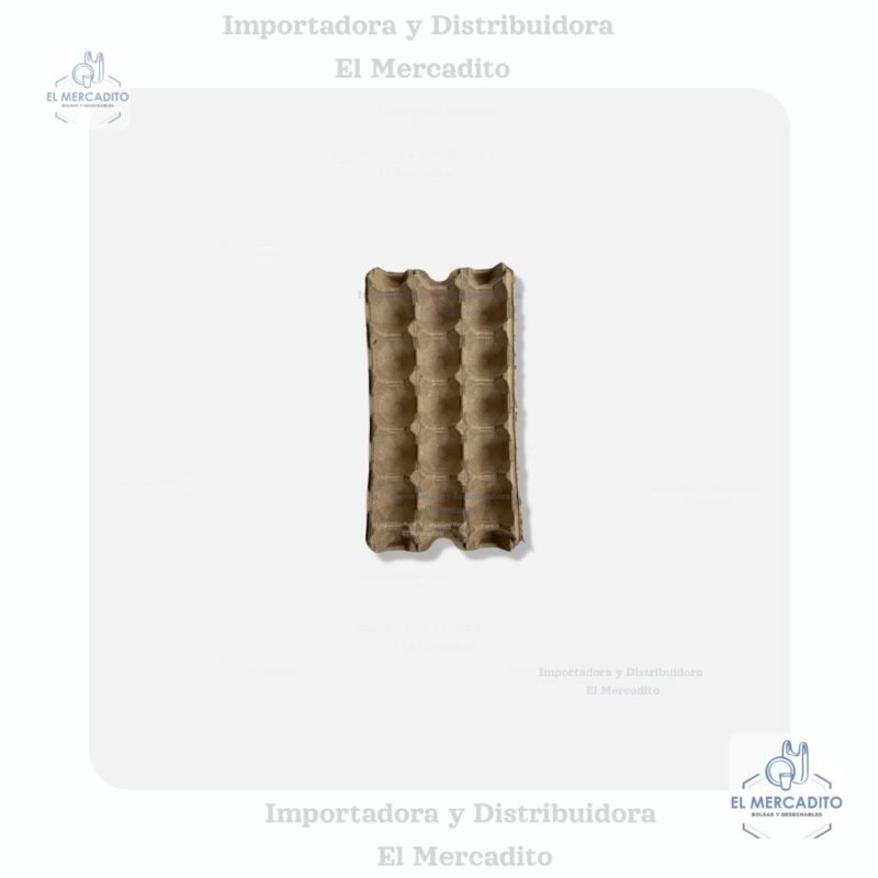 Cartón para huevos, con 30 y 15 espacios