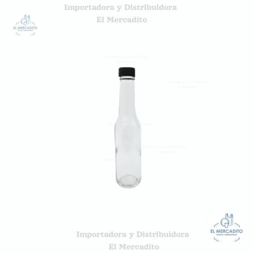 botella 7251 Botella Transparente Salsero Mini Vidrio 60ml 18 Rosca C-7251