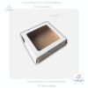 Caja con Ventana Dona #1, 21 x 21 x 6 cm