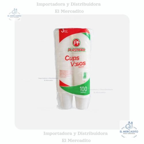 Vasos 3 oz Plastifar 100 unidades