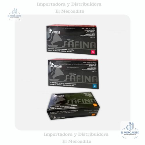 pizzas (7) Guantes de Nitrilo Negros