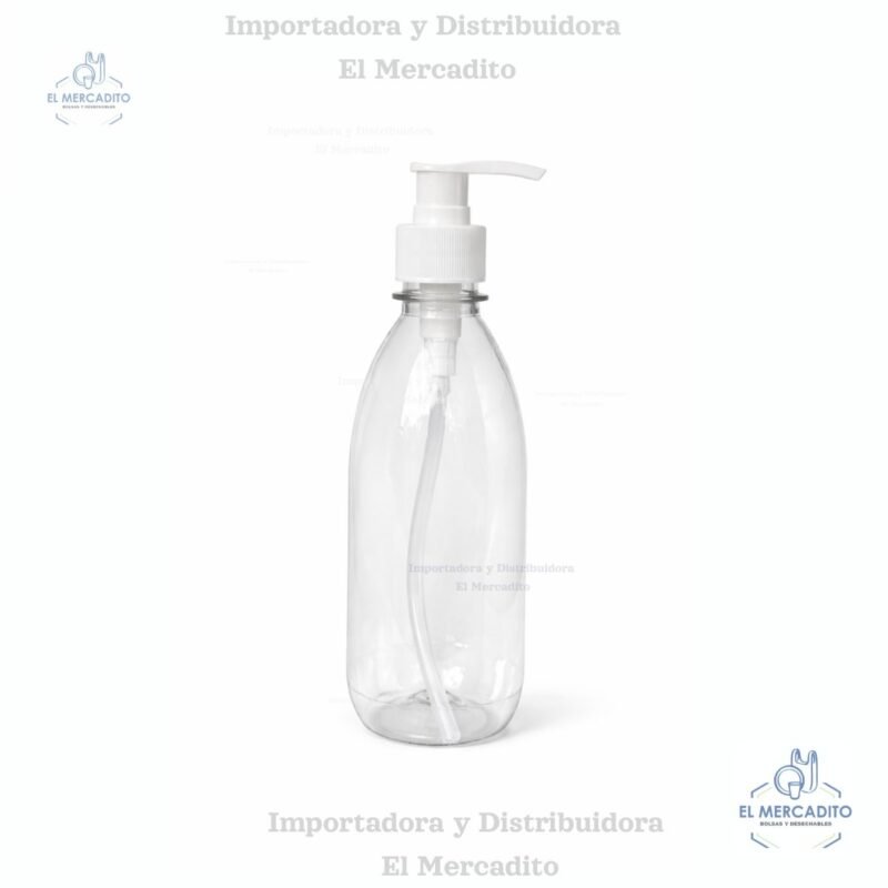 Botella Plástica con Dispensador Gel 365 ml