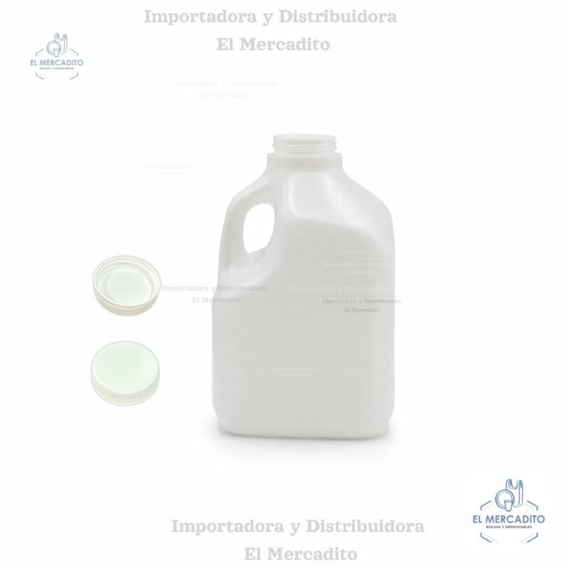 Botella Plástica con Agarradera 1 Litro Cuadrada