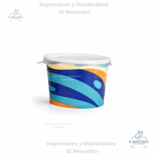 Botella Atomizadora Industrial Litro (7) Contenedor de Cartón Decorado Helado 8 oz, en paquetes de 10 unidades