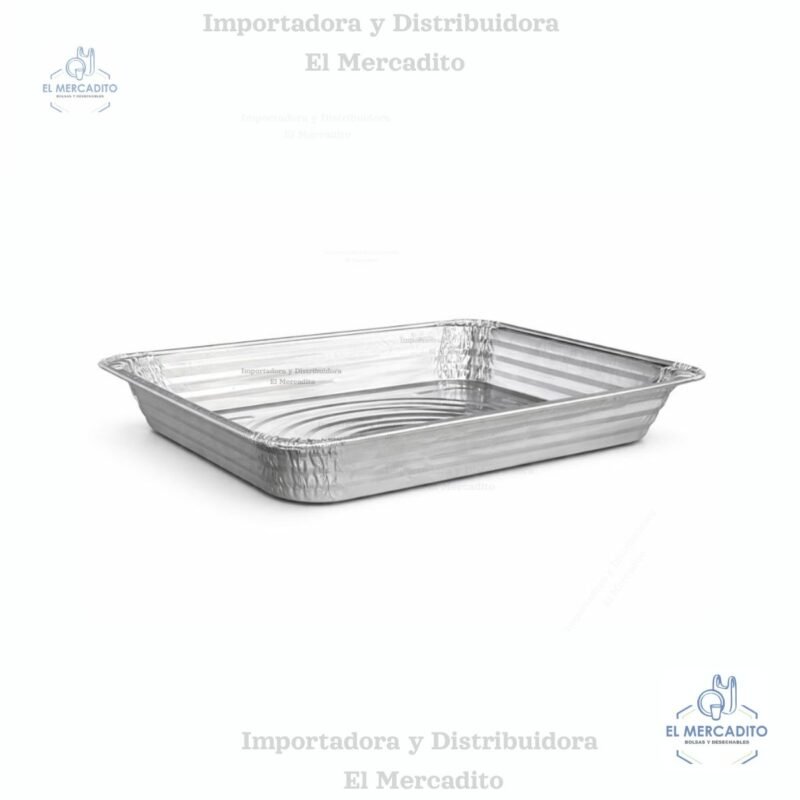 Molde de Aluminio Rectangular 5000 ml 40 x 30 x 5 cm