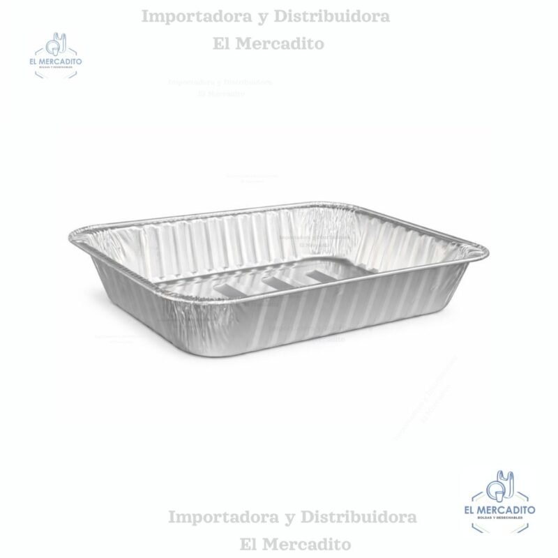 Molde de Aluminio Rectangular 6000 ml 43 x 32 x 7 cm