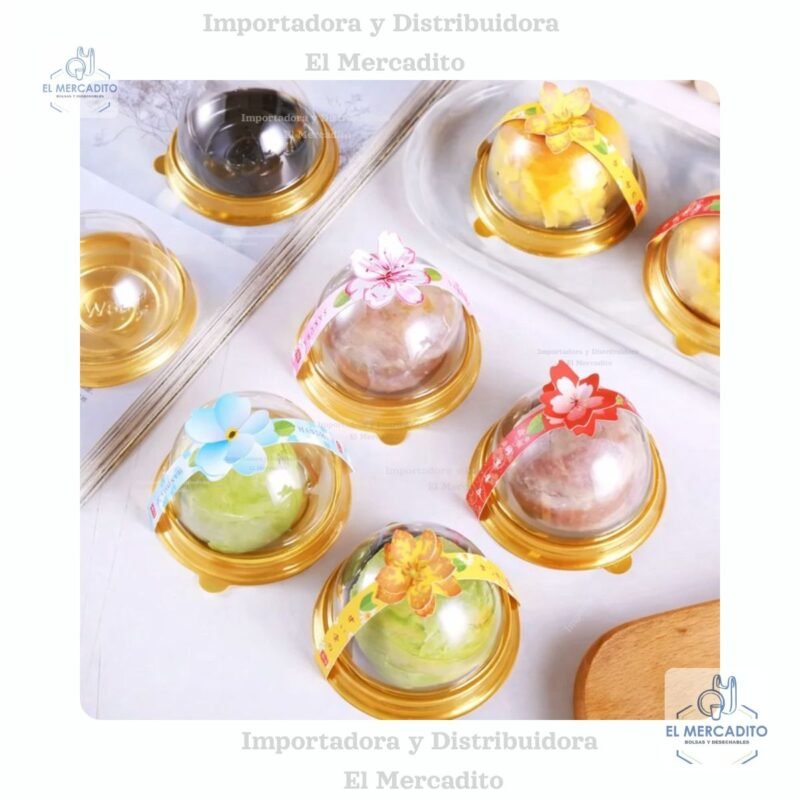 Empaque Domo Circular Dorada