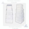Caja de Cartón Blanca Alta para queques