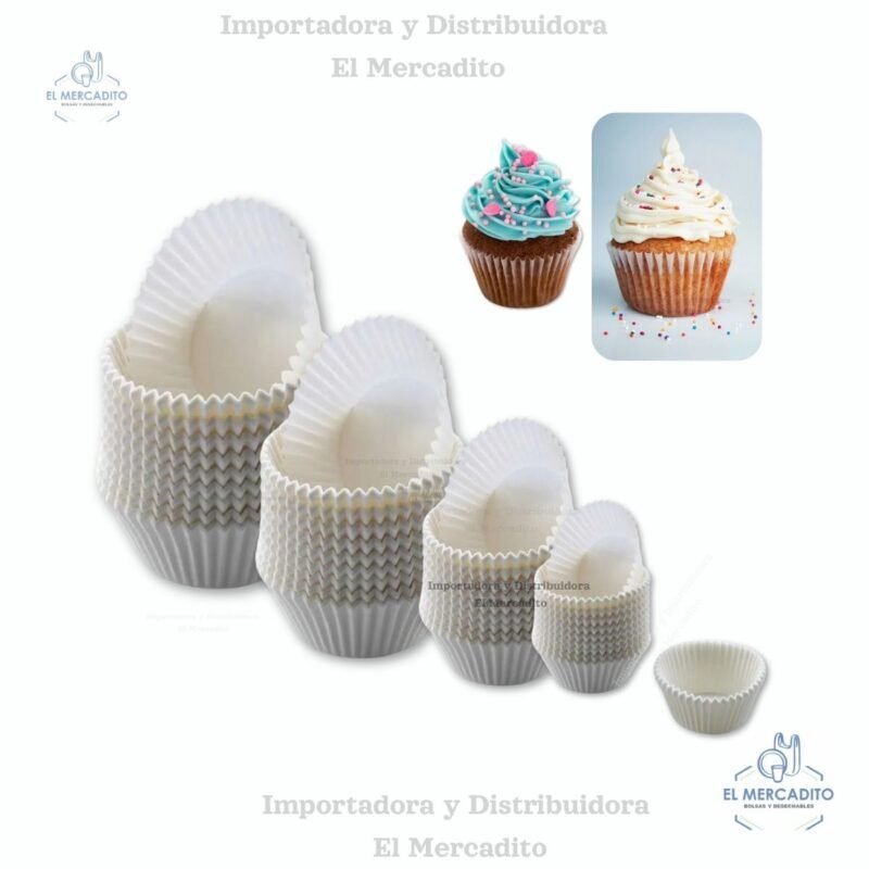 Capsulas de papel para Muffin, Cupcakes, 80 unidades por paquete aproximadamente