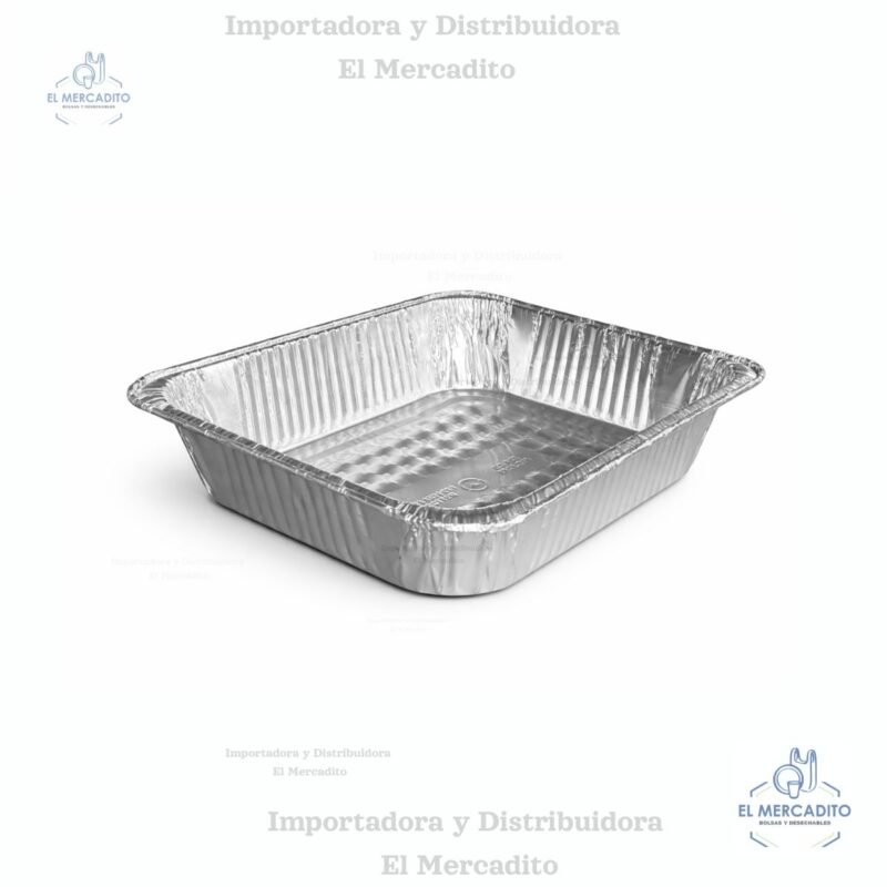 Molde de Aluminio Rectangular c-371 32 x 26 x 6,5 cm