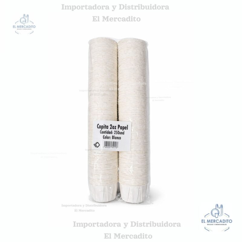 Copitas de Papel, 2 oz, 250 unidades por paquete