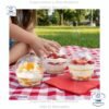 Vaso #5 oz Tapa domo desechable transparente, en paquetes de 25 unidades, tazas de postre para helado, yogur, parfait, pudín, frutas