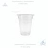 Vasos #12 oz para Batidos, compatible con maquina selladora, tapa plástica plana y tapa plástica domo, en paquetes de 50 unidades