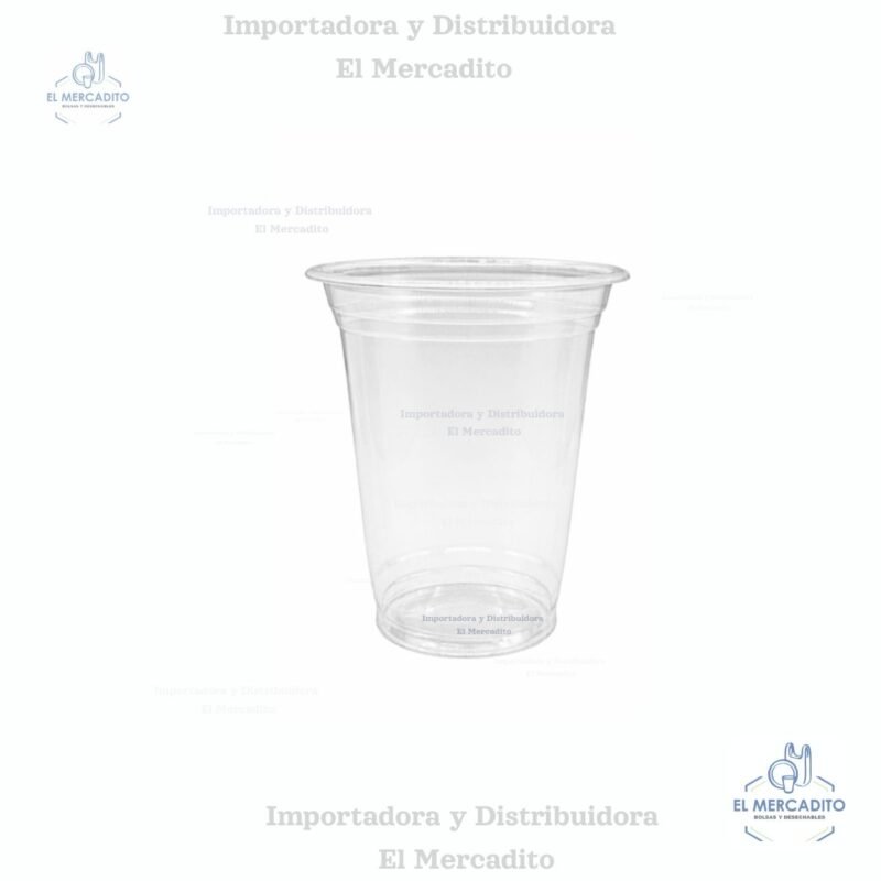 Vasos #12 oz para Batidos, compatible con maquina selladora, tapa plástica plana y tapa plástica domo, en paquetes de 50 unidades