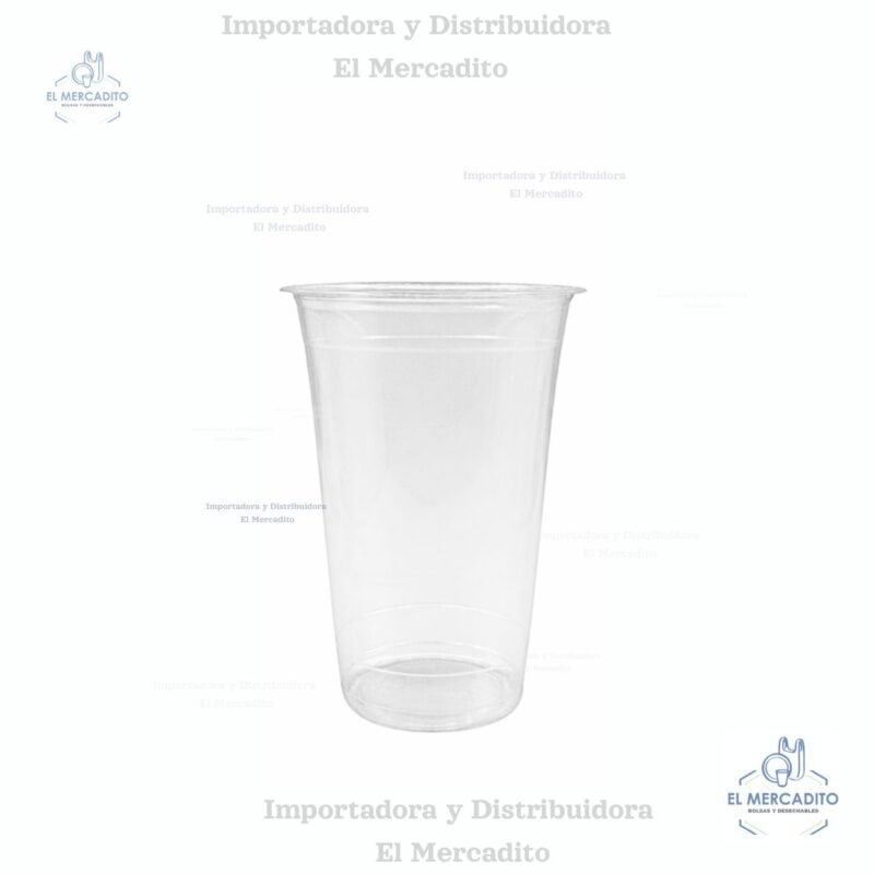 Vasos #16 oz para Batidos, compatible con maquina selladora, tapa plástica plana y tapa plástica domo, en paquetes de 50 unidades