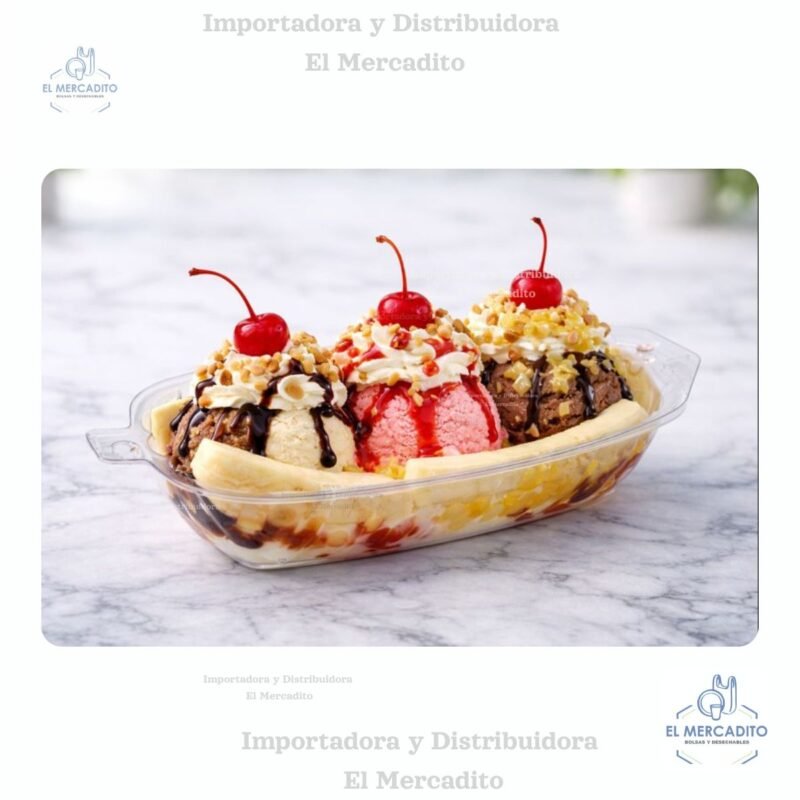 Burbuja Banana Split empaque transparente, 20 unidades