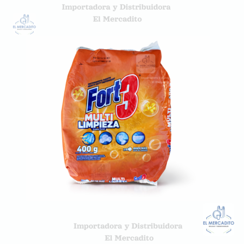 Jabón en Polvo Fort3 Multi-Limpieza, 400 gramos