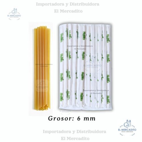 pajilla delgada hybio Pajilla de Plástico Delgada de 6 mm Hybio, 100 unidades