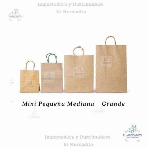 Bolsa Kraft de papel con Manilla