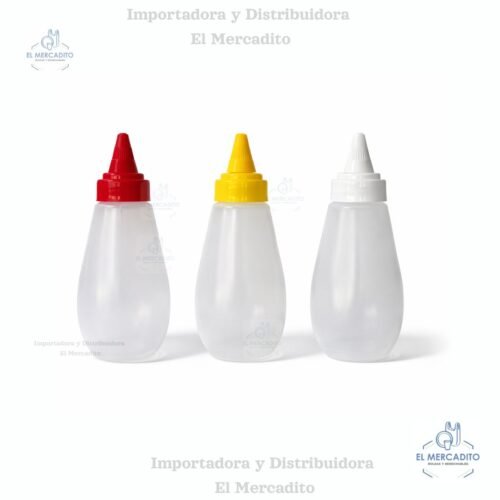 Botella Salsera Plástica 10 oz