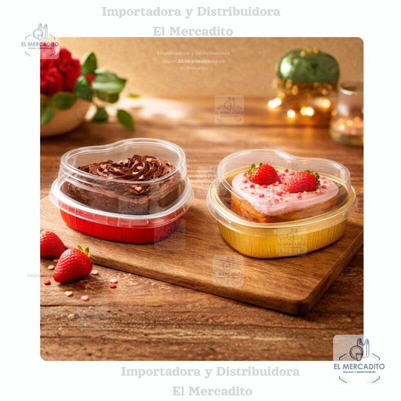 Molde de Aluminio Corazón 2 tamaños, grande, mediano