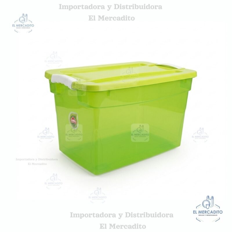 Cajas Plásticas Click, 28 litros, variedad de colores