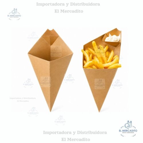Copia de 01 Plantilla Cono Kraft Plegable, en paquetes de 10 unidades