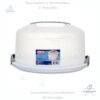 Contenedor Servidor para pastel circular Sterilite color blanco, con capacidad para 12 porciones.