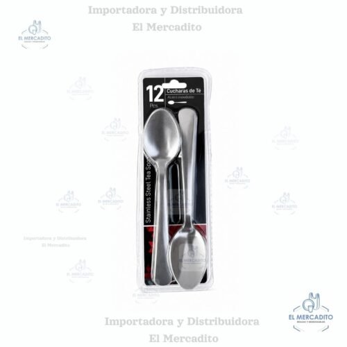 Cuchara Metálica para Té de acero inoxidable, 12 piezas, 15 cm