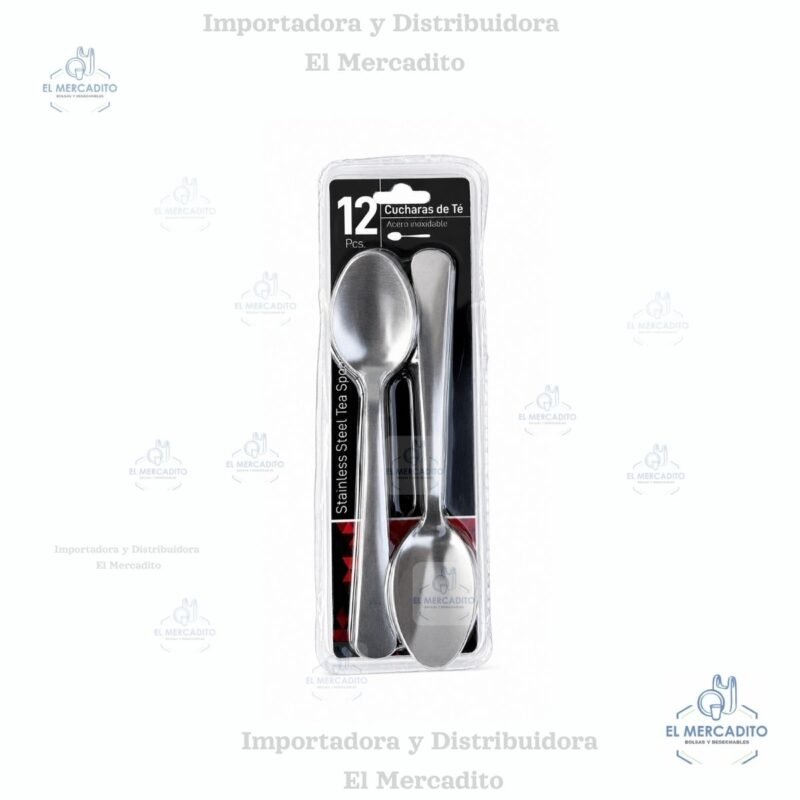 Cuchara Metálica para Té de acero inoxidable, 12 piezas, 15 cm